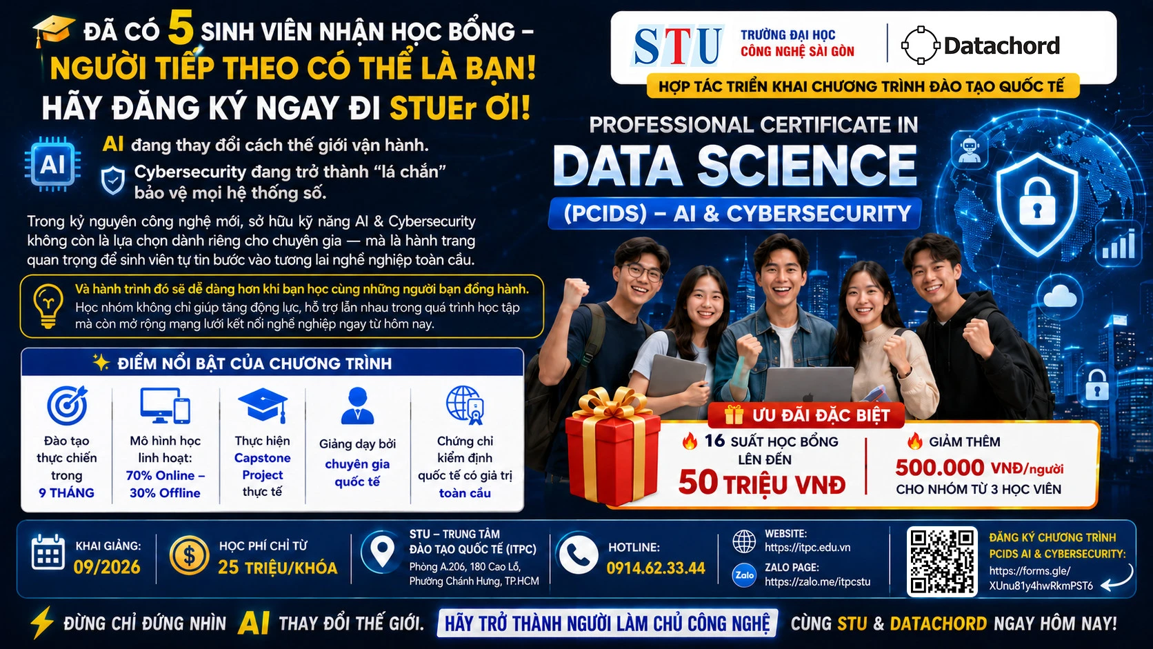 🎓 ĐÃ CÓ 5 SINH VIÊN NHẬN HỌC BỔNG – NGƯỜI TIẾP THEO CÓ THỂ LÀ BẠN! HÃY ĐĂNG KÝ NGAY ĐI STUEr ƠI!